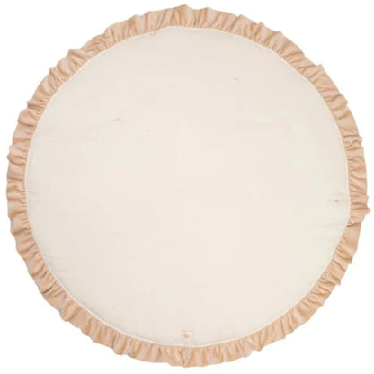 Tapis en velours doux avec volants “Caramel”