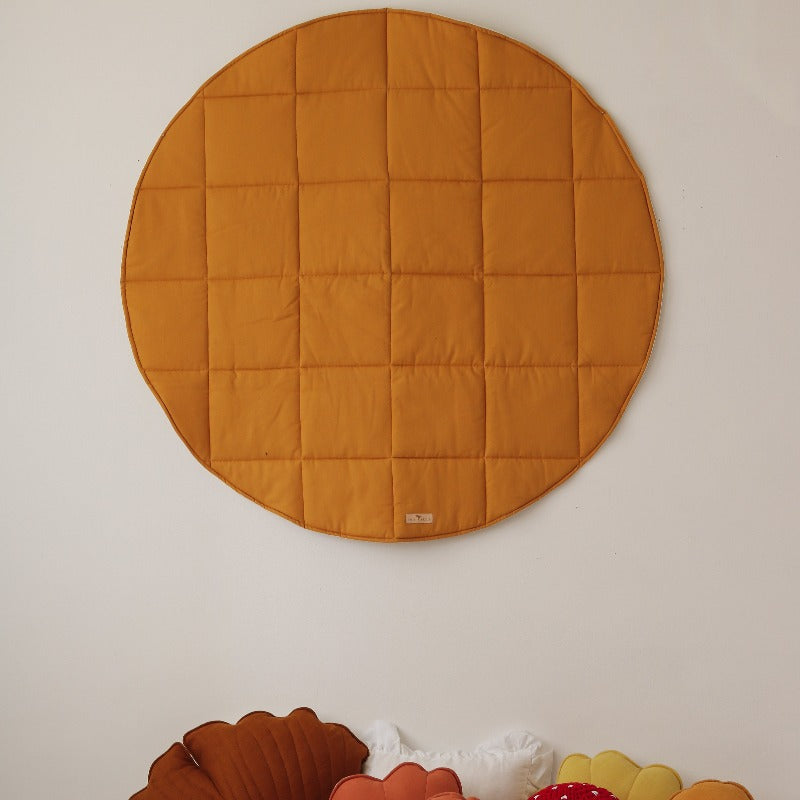 Tapis rond en coton “Ocre”