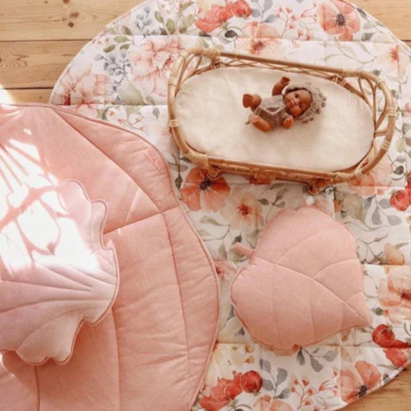 Tapis rond en coton “Flower Power”