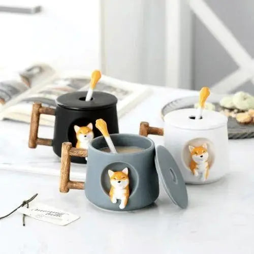 Tasse de Thé Shiba Noire