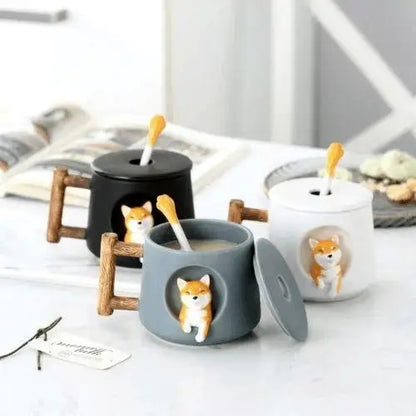 Tasse de Thé Shiba Noire