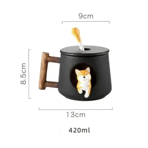 Tasse de Thé Shiba Noire