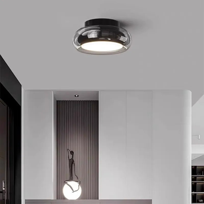 Plafonnier LED Vintage Petit en Acrylique – Charme Rétro et Efficacité Énergétique