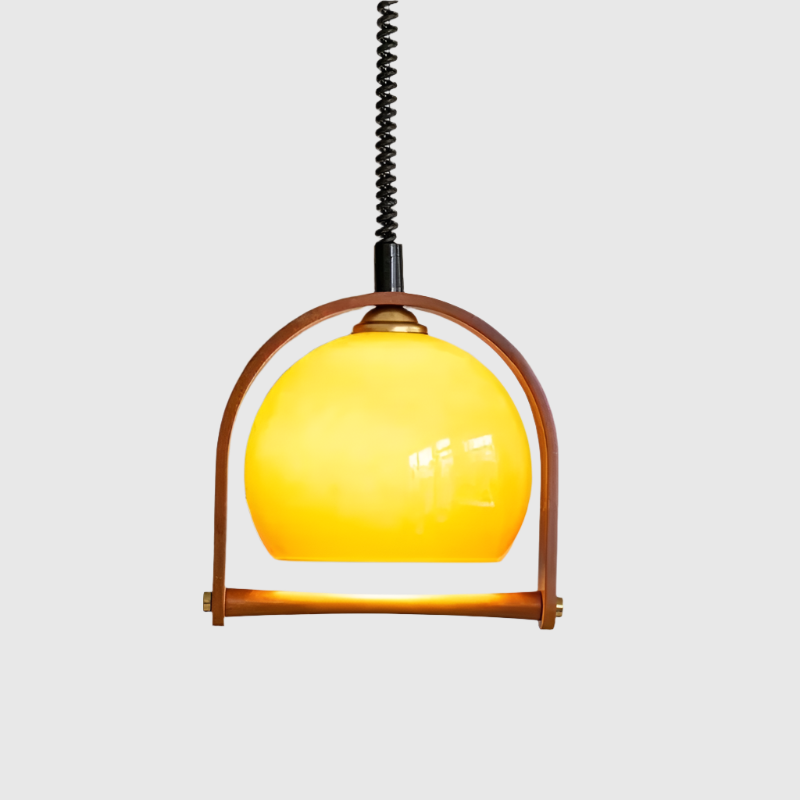 Suspension Vintage Bauhaus en Bois - Élégance Classique et Design Moderne