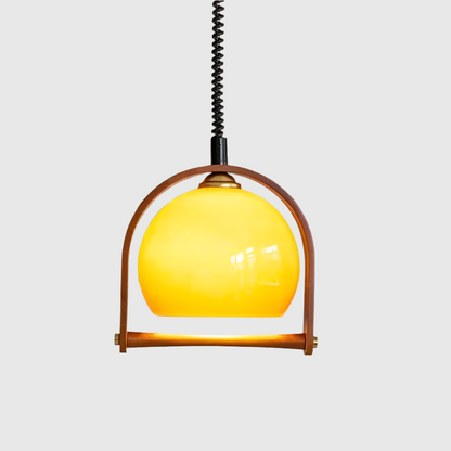Suspension Vintage Bauhaus en Bois - Élégance Classique et Design Moderne