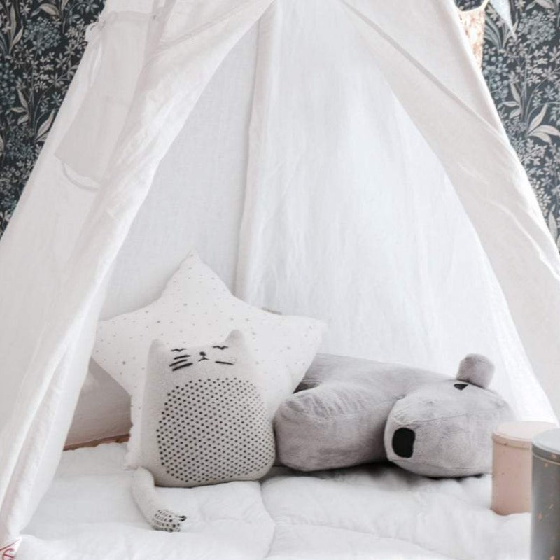 Tente tipi en lin « blanc »