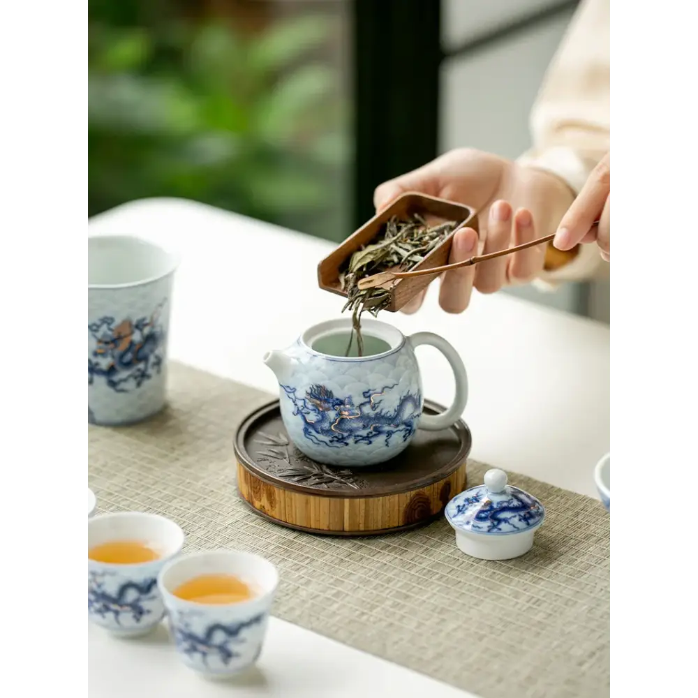 Théière Céramique Chine｜Dragon Bleu