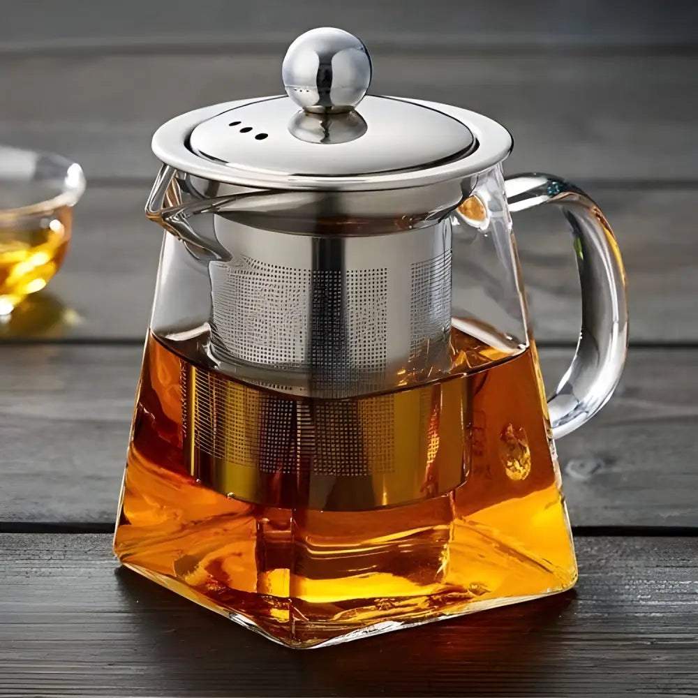 Théière en Verre avec Filtre Pratique