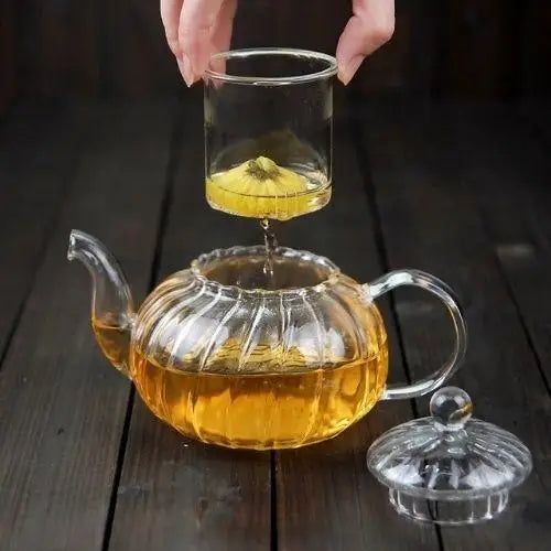 Théière en Verre Citrouille