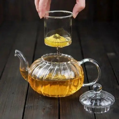 Théière en Verre Citrouille
