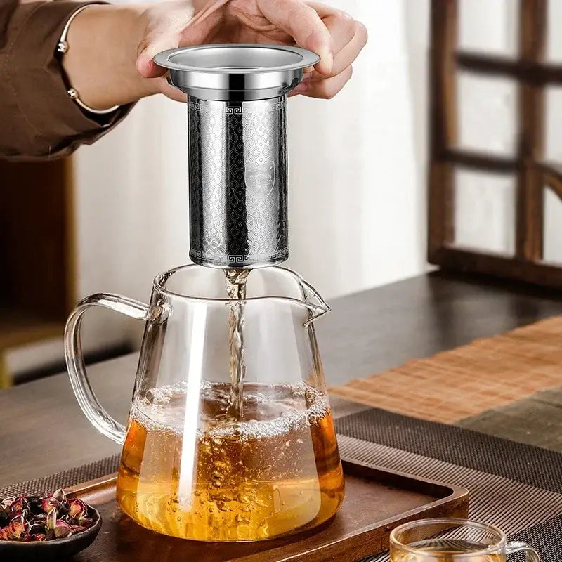 Théière en Verre et Inox