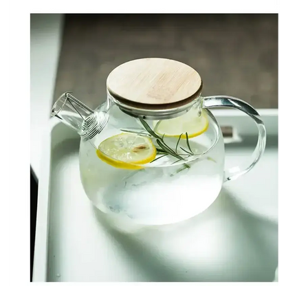 Théière en verre transparent