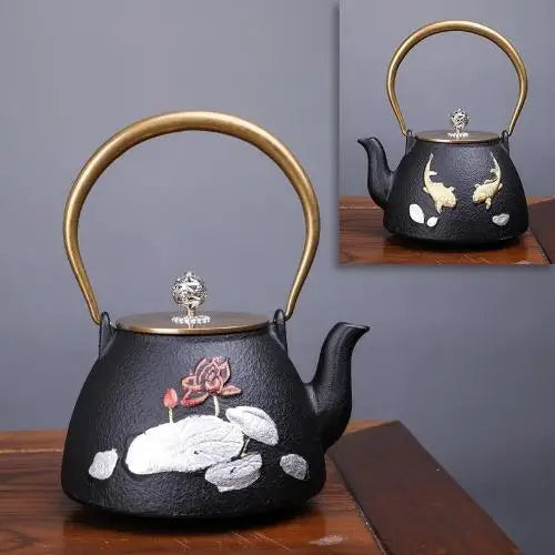 Théière Fonte Lotus élégante
