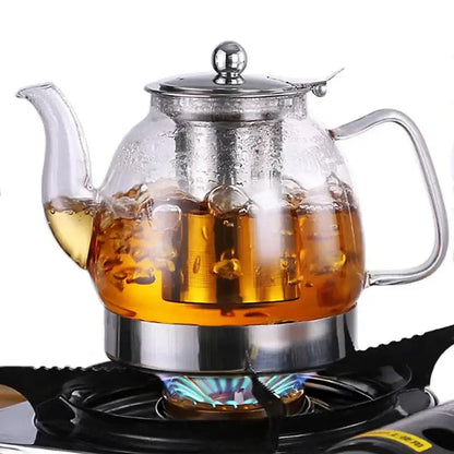 Théière inox en Verre Induction