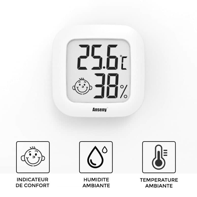 Thermomètre hygromètre pour chambre - SNAPY