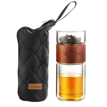 Thermos à Thé en Verre à Double Paroi