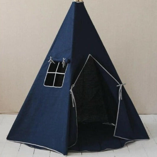 Ensemble Tipi et Tapis « bleu marine »