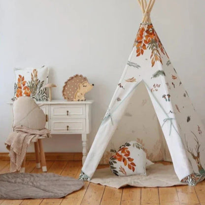 Ensemble tipi et tapis « Amis de la forêt »
