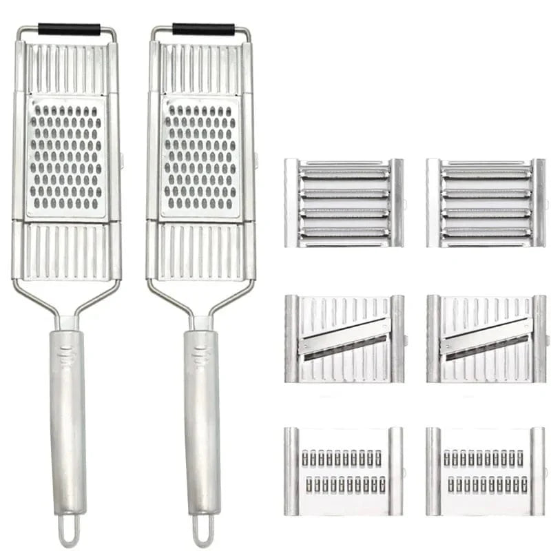 Trancheuse à légumes en acier inoxydable multifonctionnelle à 4 lames Shredders 8PC