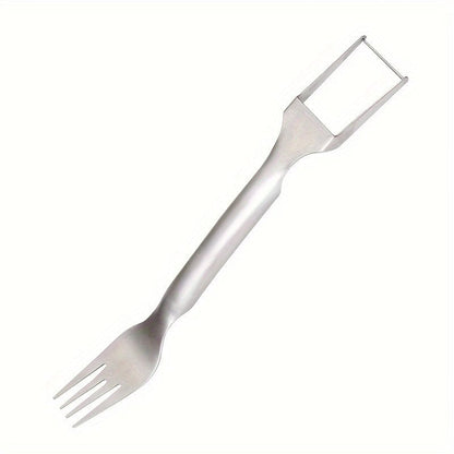 Trancheuse et évideur d'acier inoxydable pour pastèque - Outil de cuisine 2-en-1 pour découper facilement les fruits et légumes 1pc