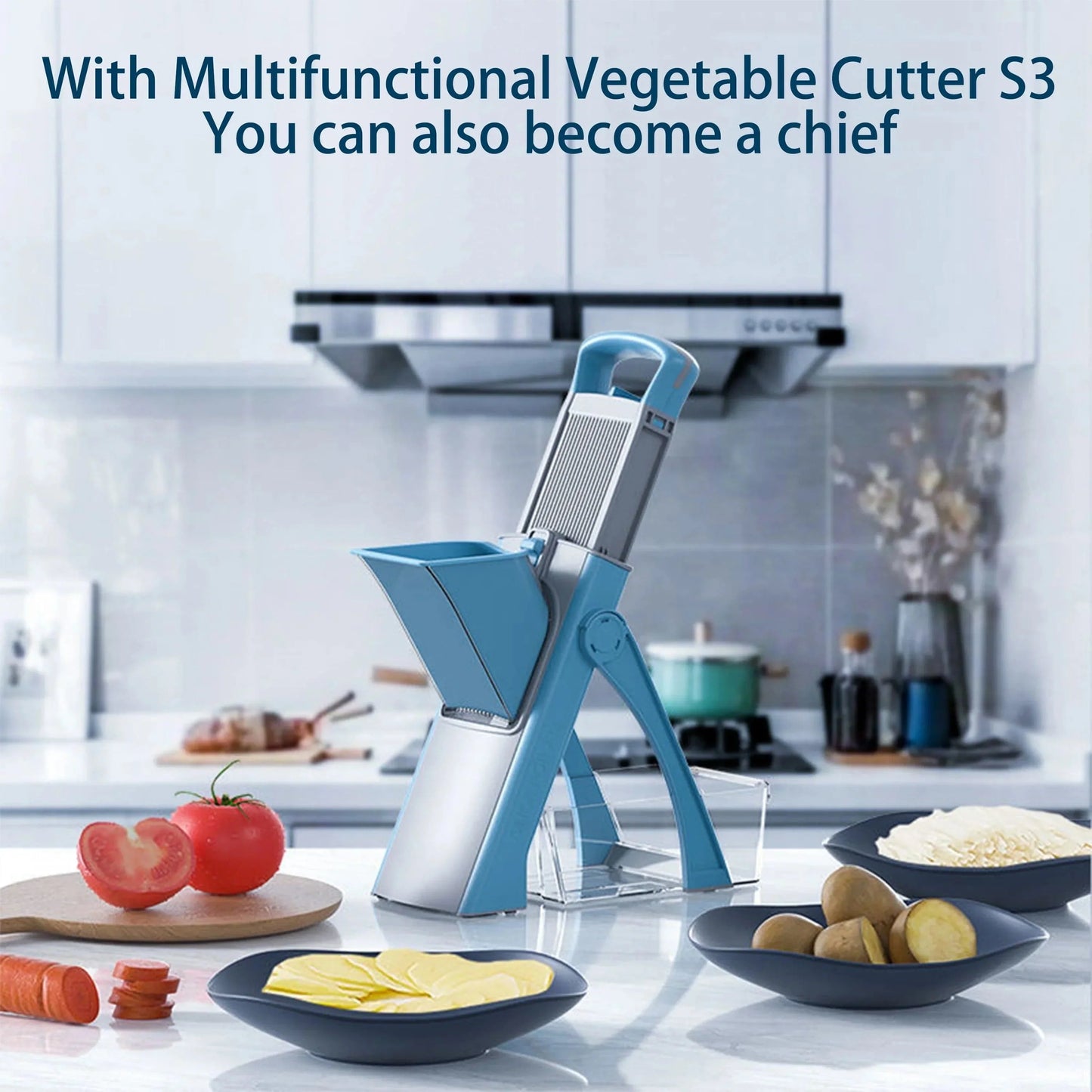 Trancheuse et Râpe Multifonctionnelle - Cuisinez Facilement avec Cet Ensemble efficace