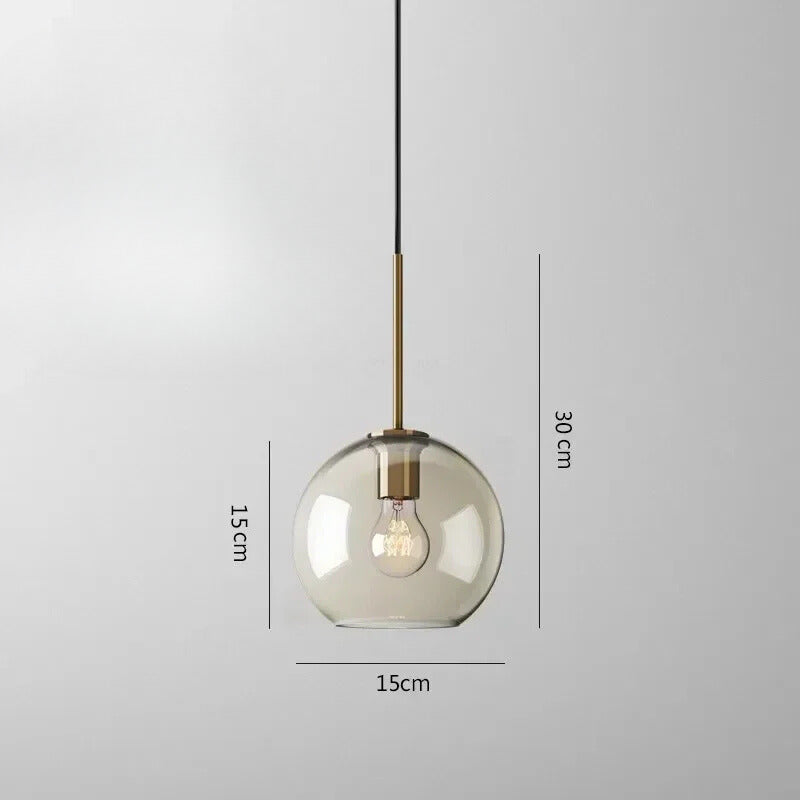 Lampe de Chevet Suspendue en Verre Nordique