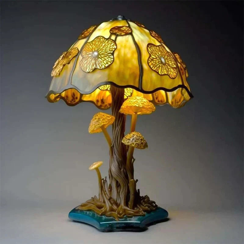 LampeFantaisie en Vitrail Artistique – Lampe Décorative Classique, Éclairage Relaxant, Style Art Déco