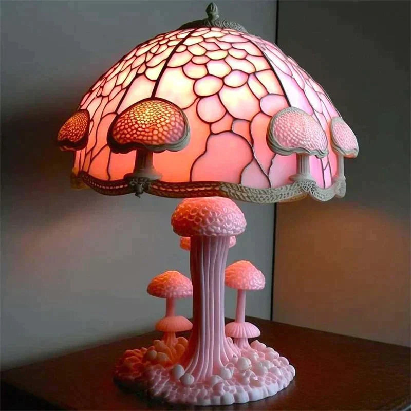 LampeFantaisie en Vitrail Artistique – Lampe Décorative Classique, Éclairage Relaxant, Style Art Déco