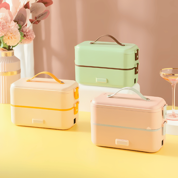 Lunch Box Chauffante Rose Vintage
