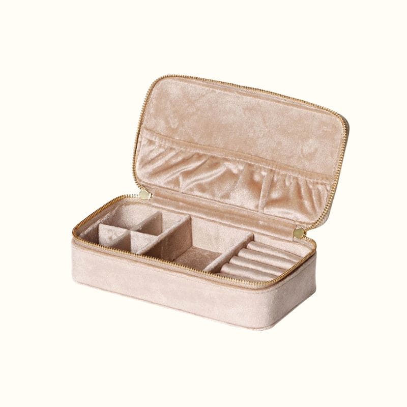 Trousse à bijoux de voyage en velours grand format