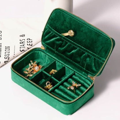Trousse à bijoux de voyage en velours grand format