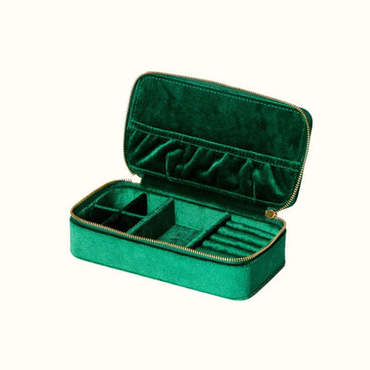 Trousse à bijoux de voyage en velours grand format