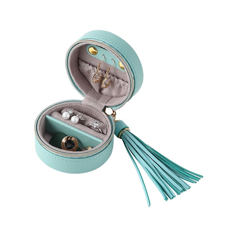 Trousse à bijoux de voyage ronde