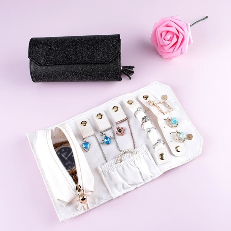 Trousse à bijoux marmotte pailletée