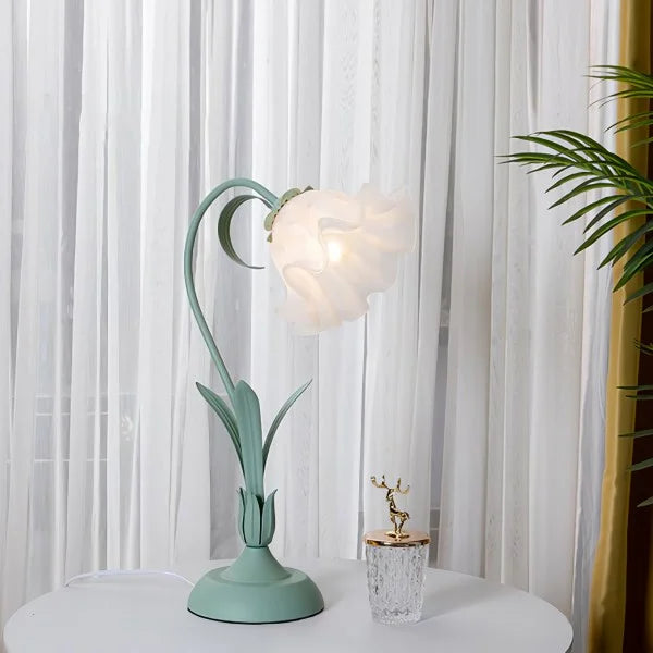 Lampe de Table Vintage à Fleurs Ajustable – Élégance Pratique et Design Inspiré de la Nature