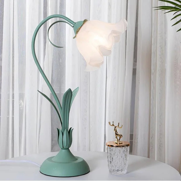 Lampe de Table Vintage à Fleurs Ajustable – Élégance Pratique et Design Inspiré de la Nature