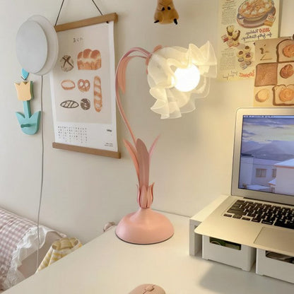 Lampe de Table Vintage à Fleurs Ajustable – Élégance Pratique et Design Inspiré de la Nature
