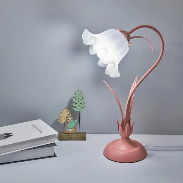 Lampe de Table Vintage à Fleurs Ajustable – Élégance Pratique et Design Inspiré de la Nature