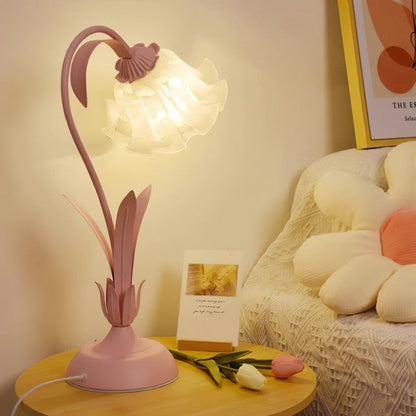 Lampe de Table Vintage à Fleurs Ajustable – Élégance Pratique et Design Inspiré de la Nature