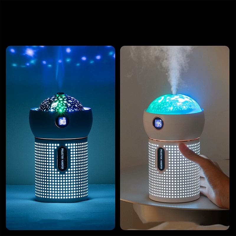 Humidificateur d'air bébé avec projecteur ciel étoilé et veilleuse - GENO