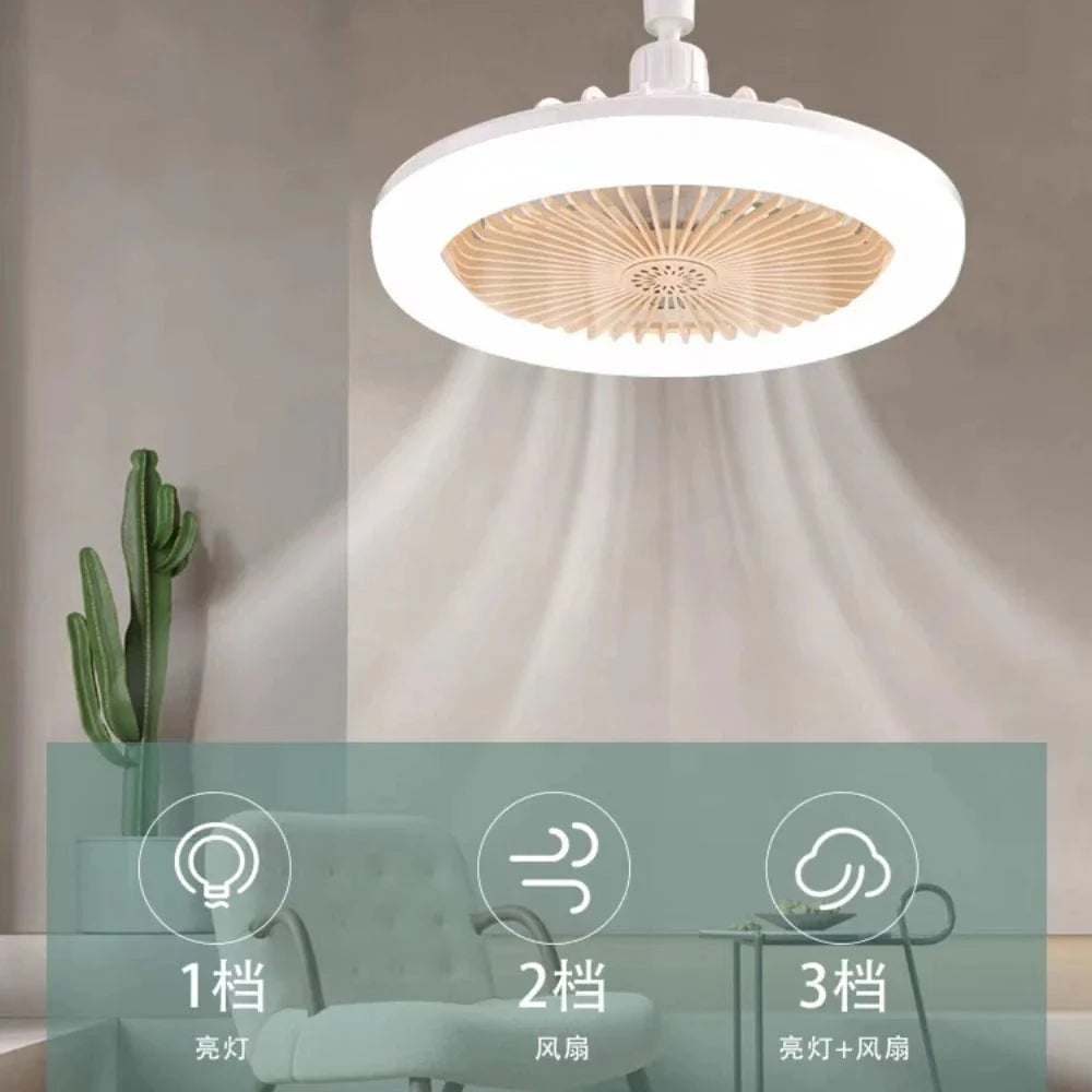 Ventilateur Plafond Lampe LED E27 pour Salon Chambre • JOYINLED