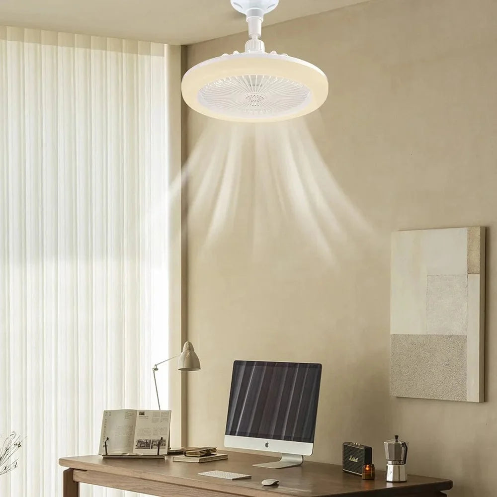 Ventilateur Plafond Lampe LED E27 pour Salon Chambre • JOYINLED