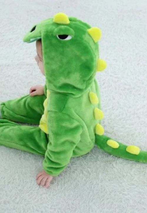 Combinaison Pyjama <br> Dinosaure Vert Bébé