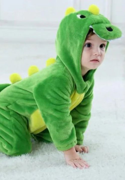 Combinaison Pyjama <br> Dinosaure Vert Bébé