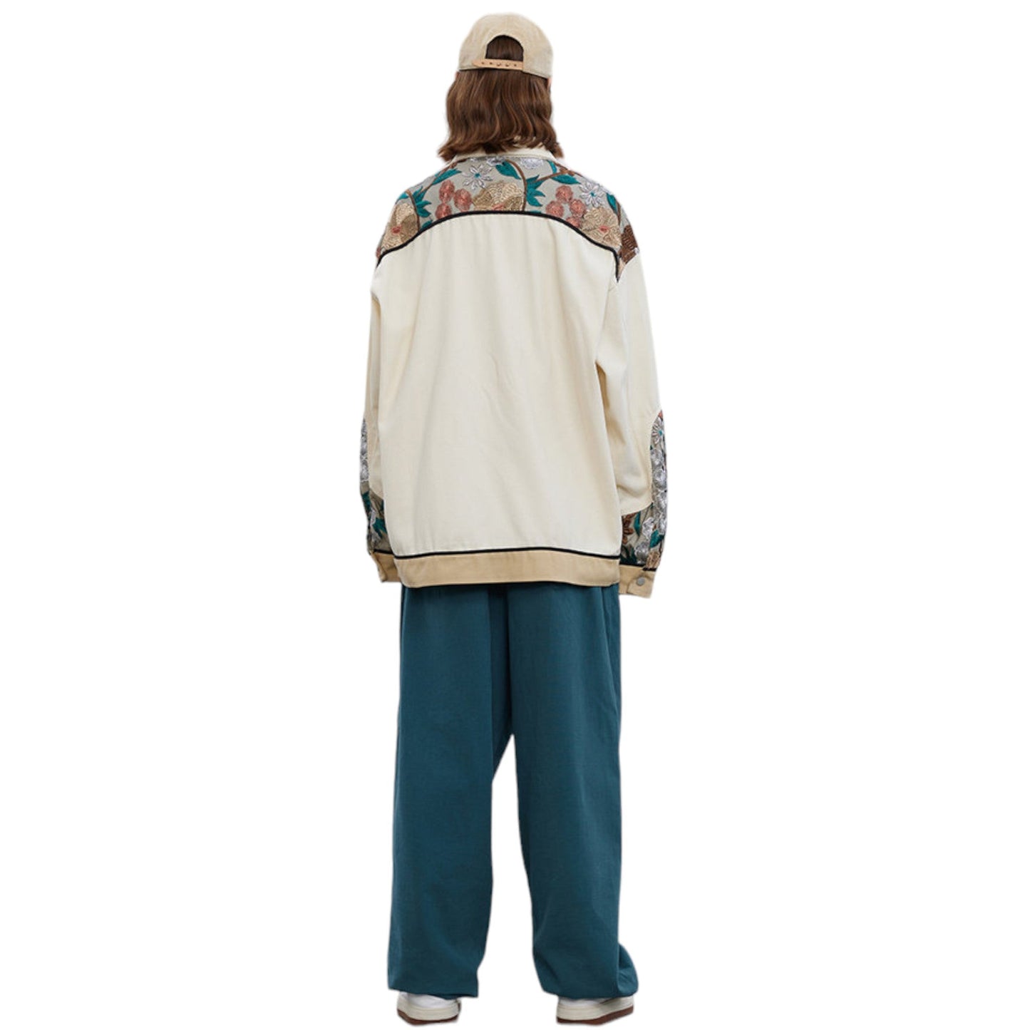 Veste harajuku japonaise homme fleurs