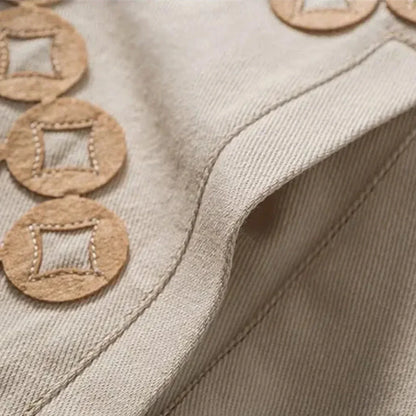 Veste en jean beige
