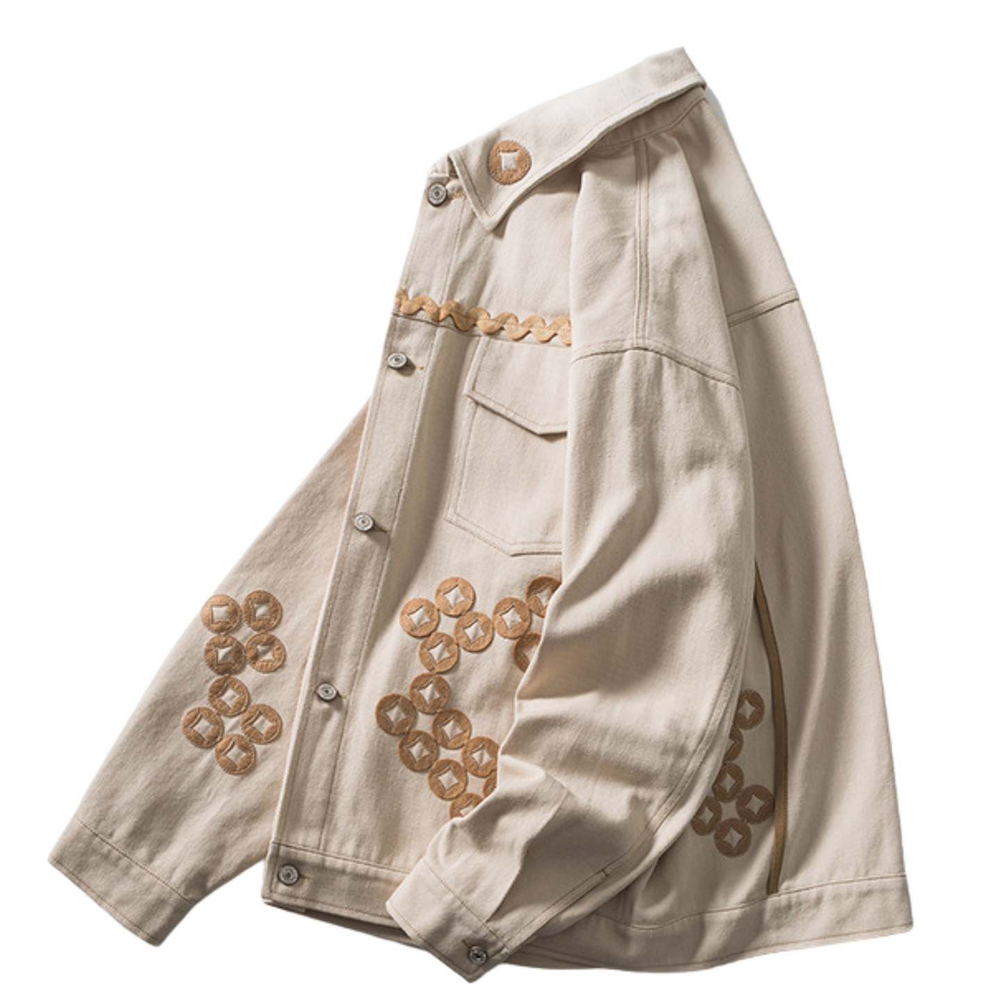 Veste en jean beige