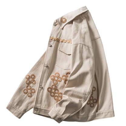 Veste en jean beige