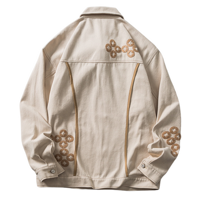 Veste en jean beige