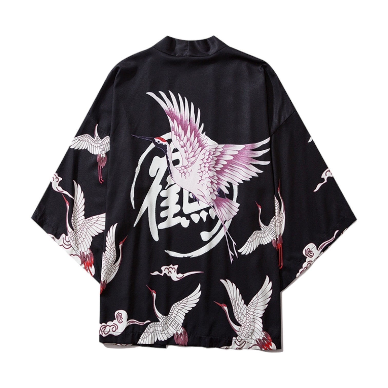 Veste Kimono Japonais Femme ’Haruko’ - Noir / S